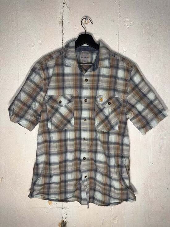 Carhartt Other - Carhartt Relaxed Fit Rugged Flex Short Sleeve Plaid Shirt Men's Large